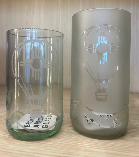Single Hot Air Balloon Drinking Glass